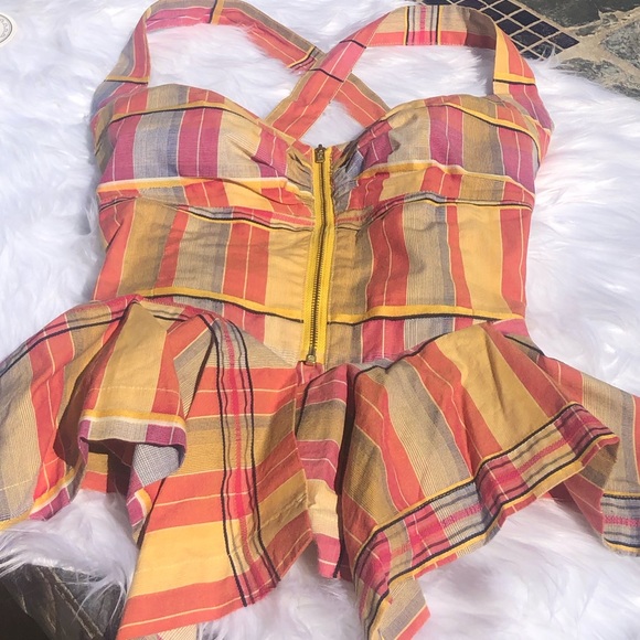 Anthropologie plaid summer halter top - Picture 3 of 8